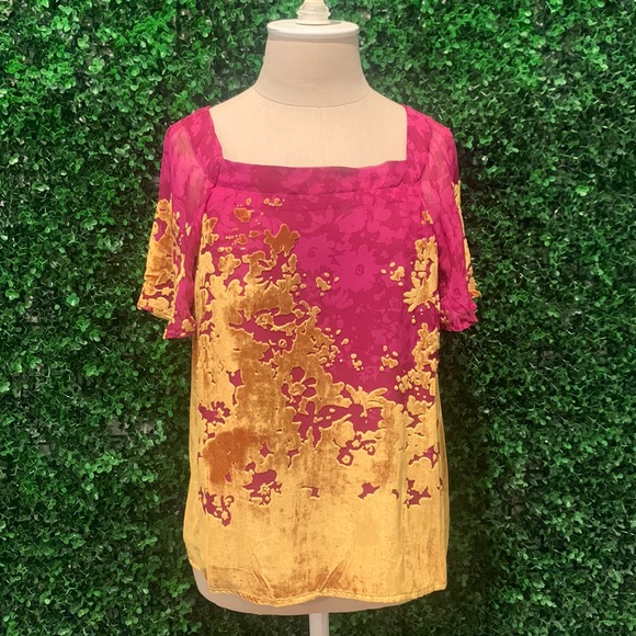 Maeve beautiful velvet burnout top - Picture 1 of 3